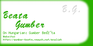 beata gumber business card